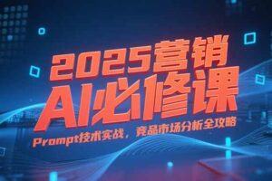 （15306期）2025营销AI必修课，业务拆解逻辑，Prompt技术实战，竞品市场分析全攻略