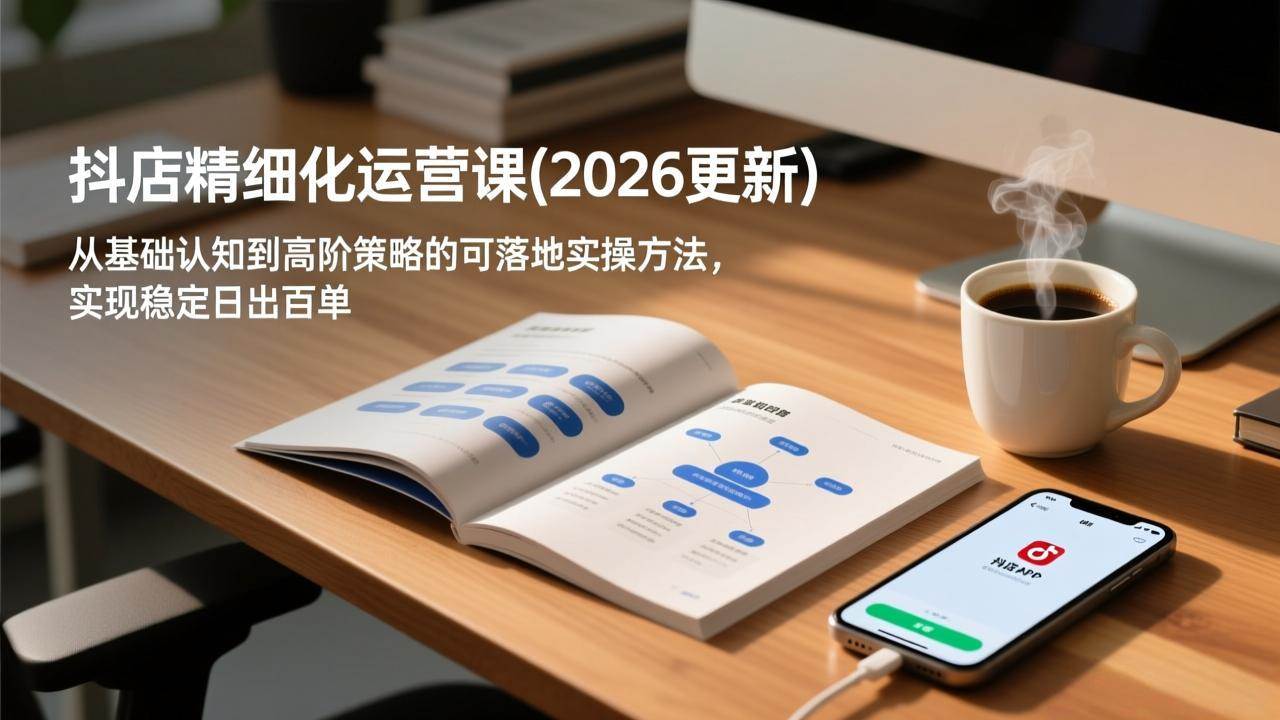 （18842期）抖店精细化运营课(更新6月)，从基础认知到高阶策略的可落地实操方法，实现稳定日出百单